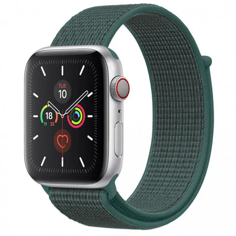 Ремінець Nylon для Apple Watch 38/40/41/42mm Зелений / Pine green