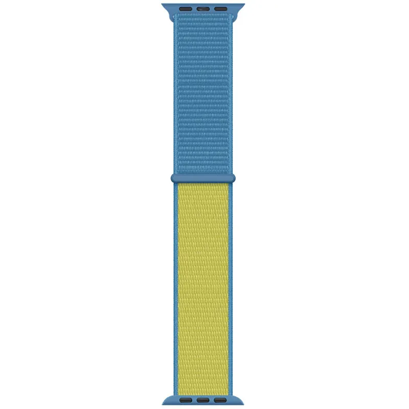 Ремінець Nylon для Apple Watch 38/40/41/42mm Blue / Yellow