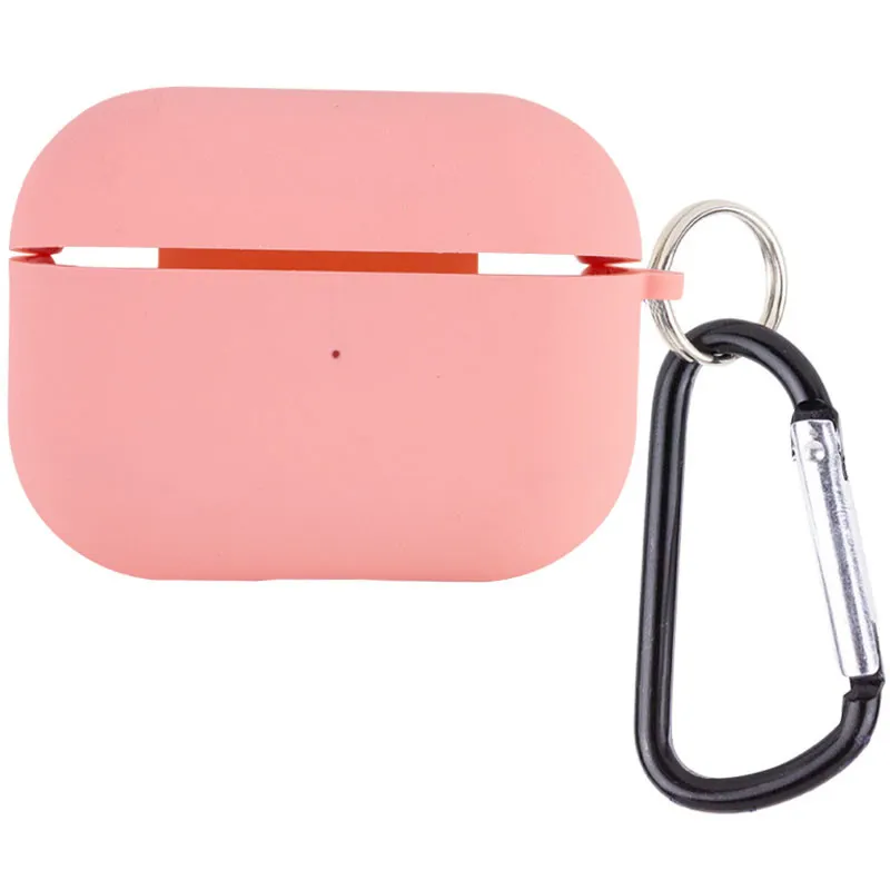 Силіконовий футляр з мікрофіброю для навушників Airpods Pro Рожевий / Pink