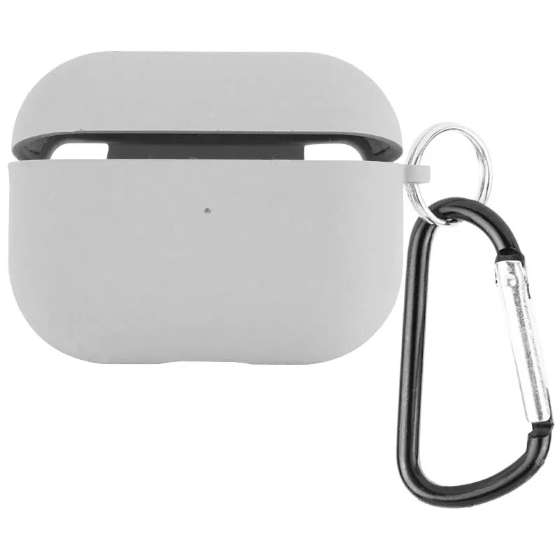 Силіконовий футляр з мікрофіброю для навушників Airpods Pro Сірий / Stone