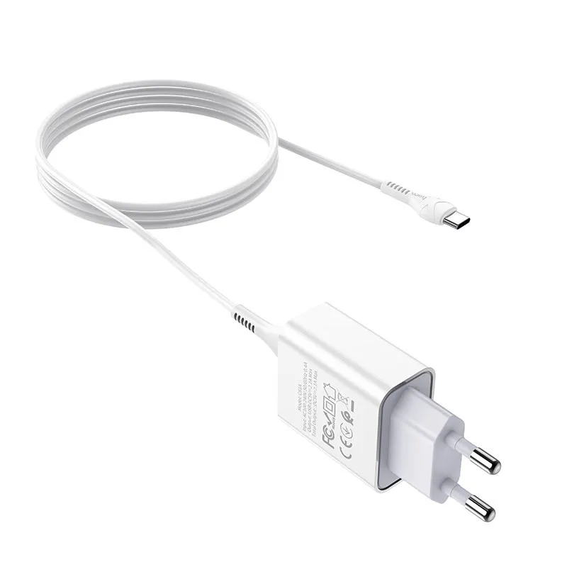 МЗП Hoco C81A Asombroso 2.1A + кабель USB to Type-C Білий — фото 4