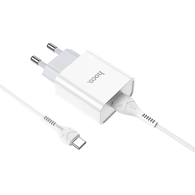 МЗП Hoco C81A Asombroso 2.1A + кабель USB to Type-C Білий — фото 5