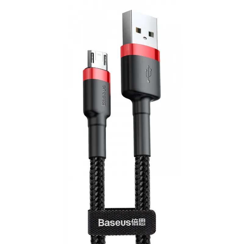 Дата кабель Baseus Cafule USB to MicroUSB Cable 1.5A Червоний / Чорний
