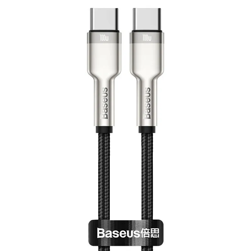 Дата кабель Baseus Cafule Metal Type-C to Type-C 100W Чорний