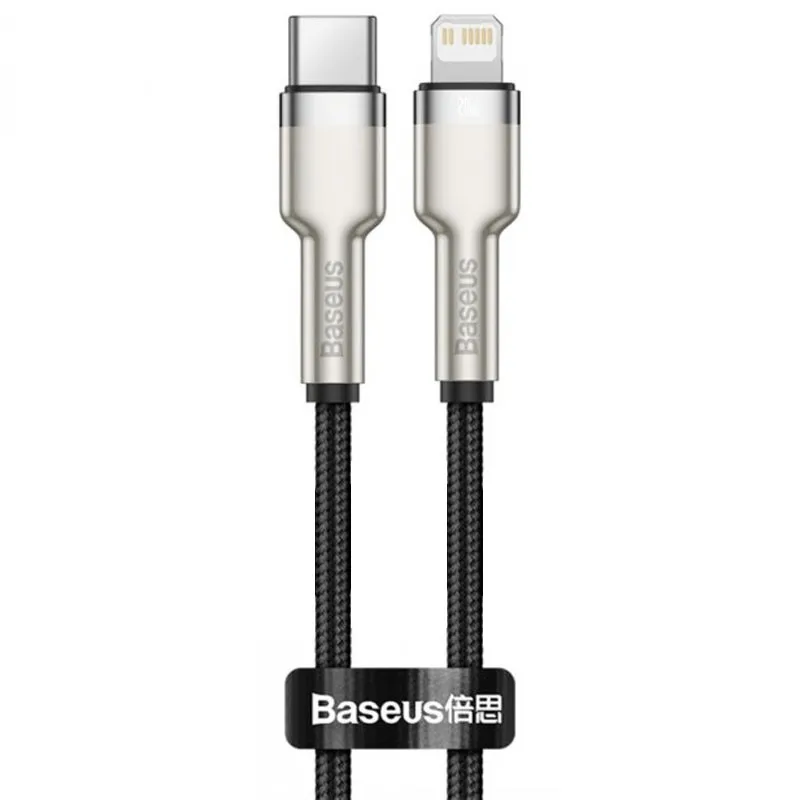 Дата кабель Baseus Cafule Metal Type-C to Lightning PD20W Чорний