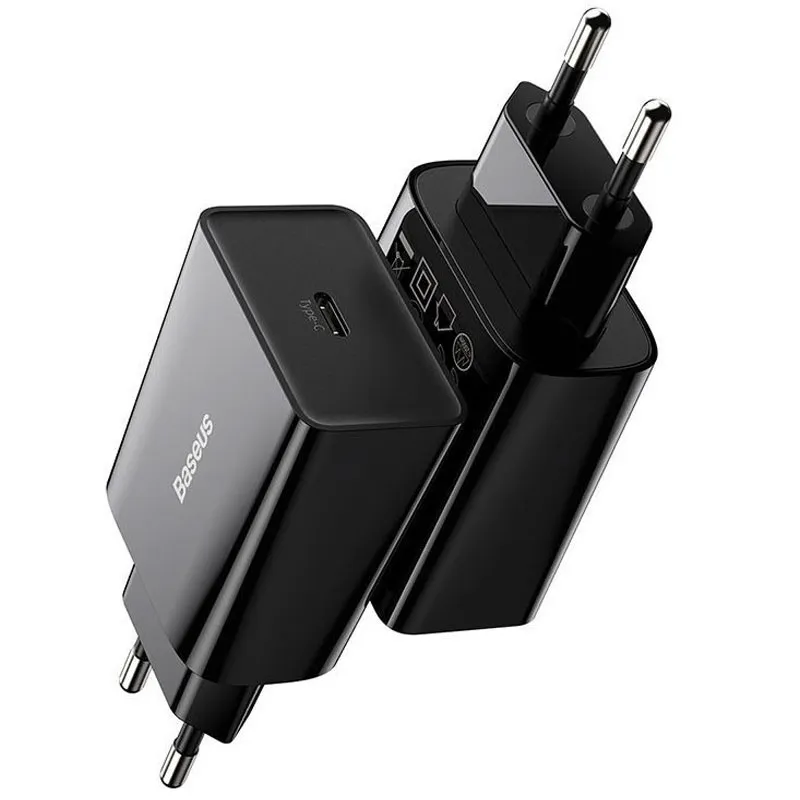 МЗП Baseus Speed Mini Quick Charger PD20W Чорний — фото 4