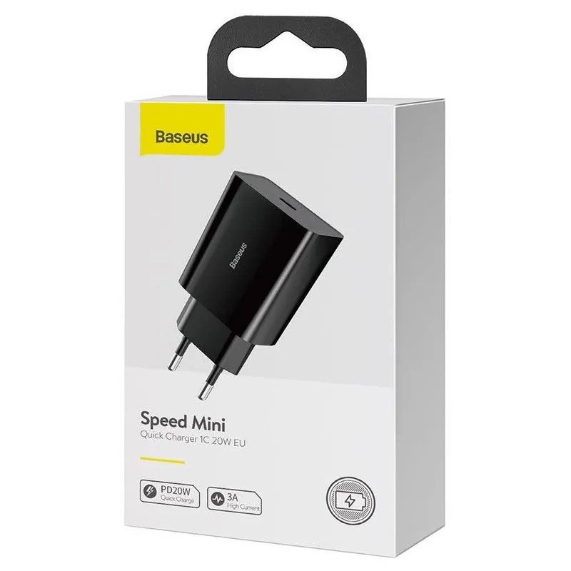 МЗП Baseus Speed Mini Quick Charger PD20W Чорний — фото 5