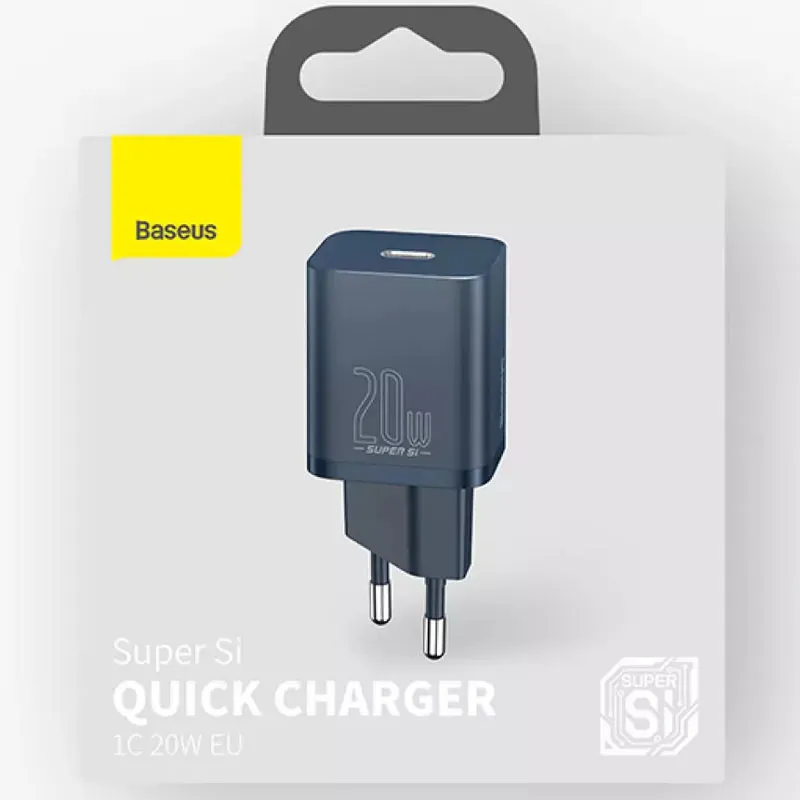 МЗП Baseus Super Si Quick Charger PD20W Синій — фото 3