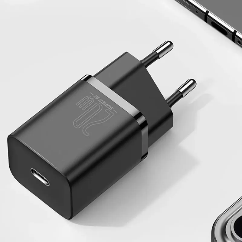 МЗП Baseus Super Si Quick Charger PD20W Чорний — фото 2