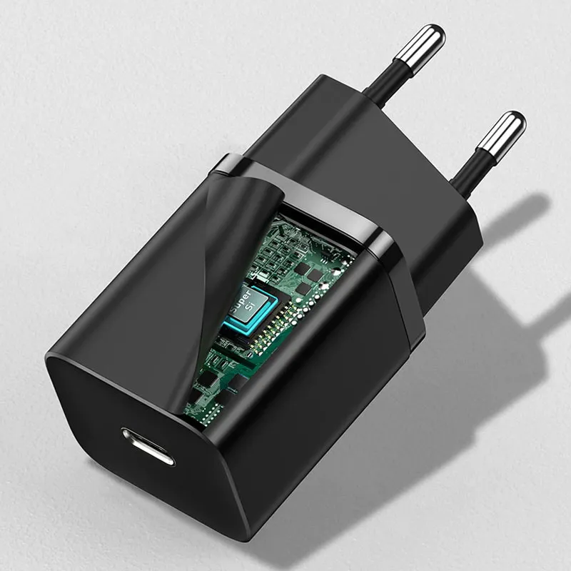 МЗП Baseus Super Si Quick Charger PD30W Чорний — фото 3
