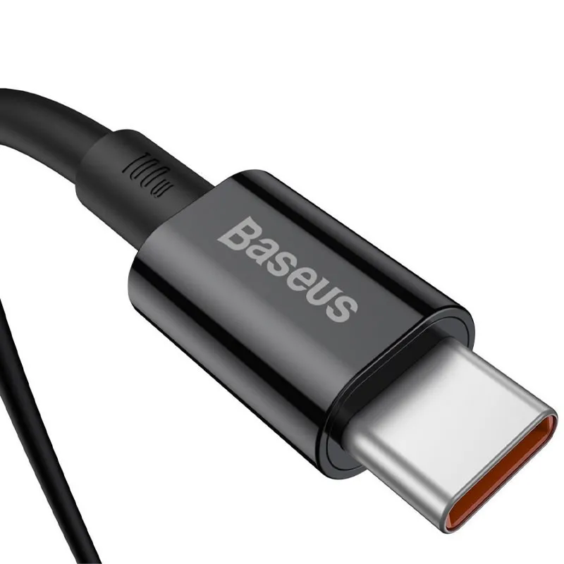 Дата кабель Baseus Superior Series Fast Charging Type-C to Type-C PD 100W Чорний — фото 2