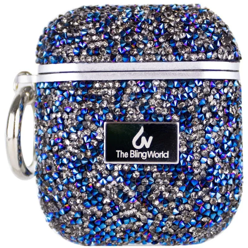 TPU чохол Bling World Rock Diamond для навушників AirPods 1/2 Синій