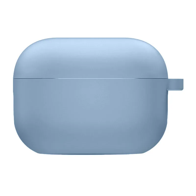 Силіконовий футляр з мікрофіброю для навушників Airpods Pro 2 / Pro Блакитний / Lilac Blue