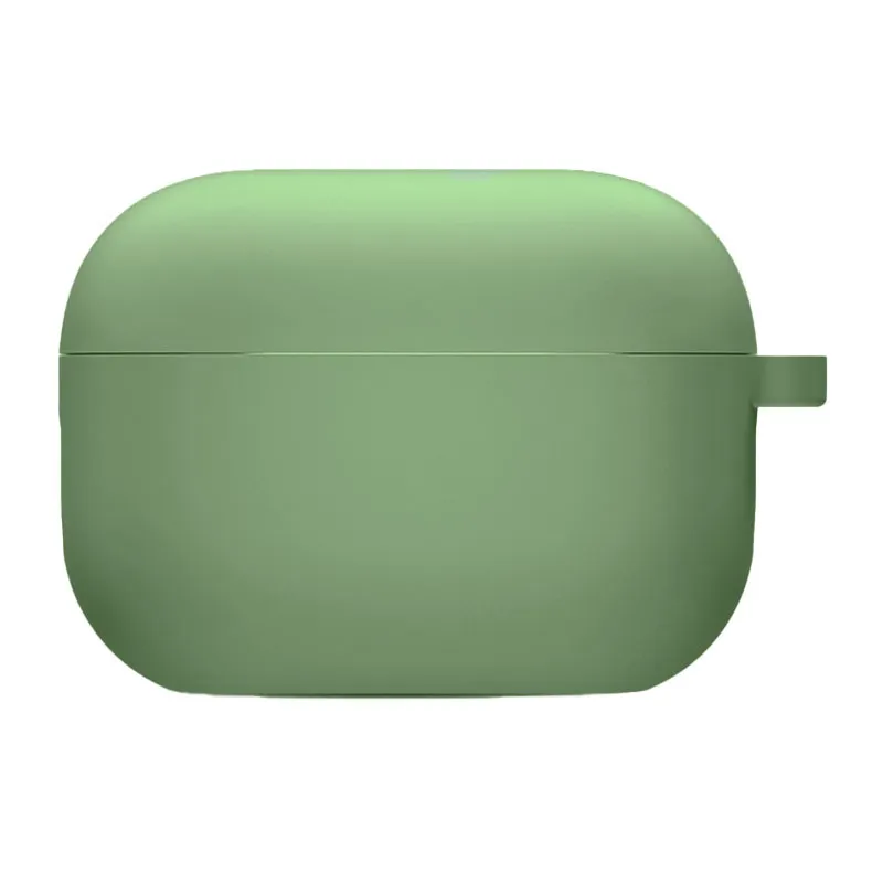 Силіконовий футляр з мікрофіброю для навушників Airpods Pro 2 / Pro М'ятний / Mint
