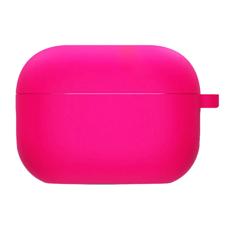 Силіконовий футляр з мікрофіброю для навушників Airpods Pro 2 / Pro Рожевий / Barbie pink