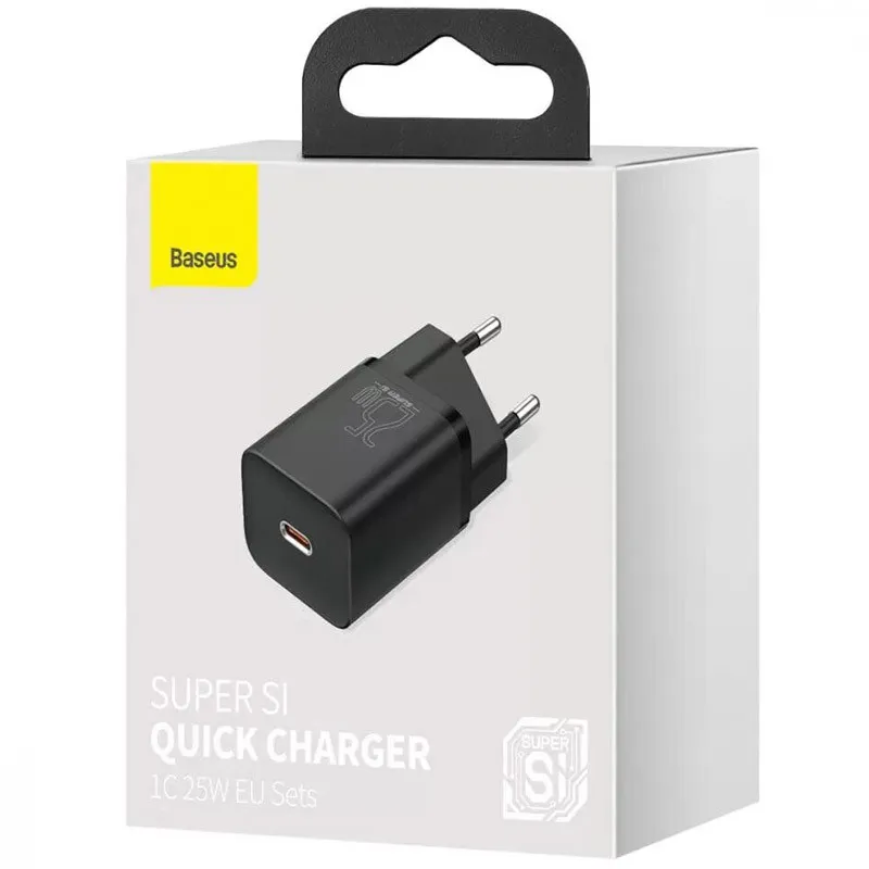 МЗП Baseus Super Si Quick Charger PD25W Чорний — фото 4