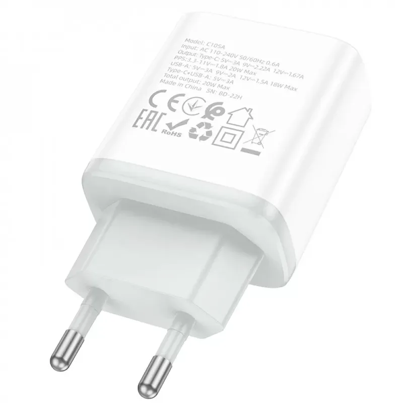 МЗП Hoco C105A Stage PD20W+QC3.0 White — фото 5