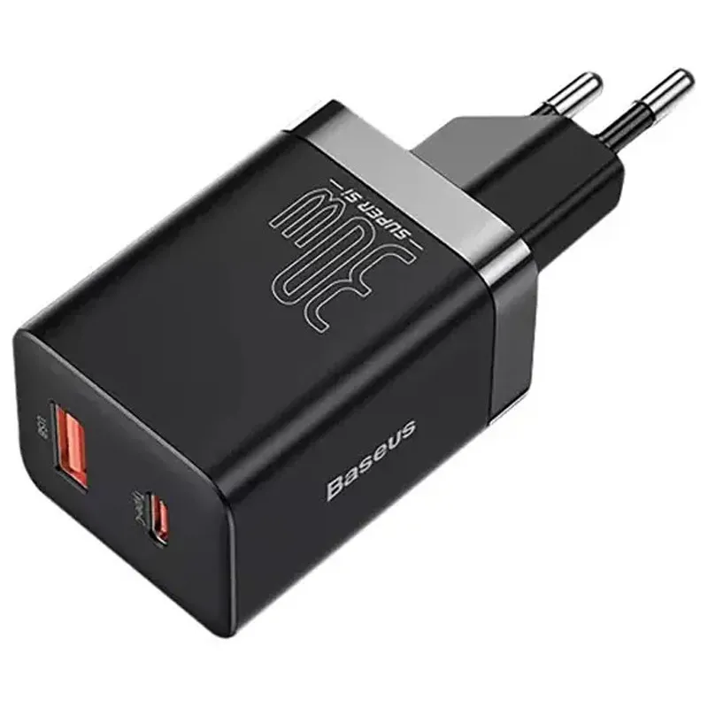 МЗП Baseus Super Si Pro Quick Charger PD30W+QC3.0 Black