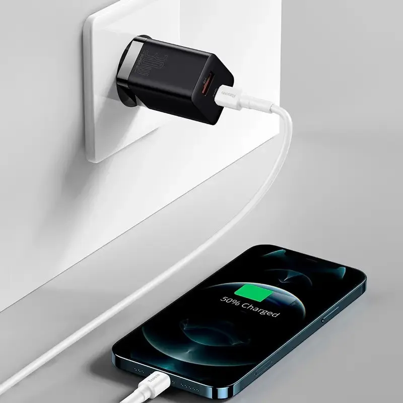 МЗП Baseus Super Si Pro Quick Charger PD30W+QC3.0 Black — фото 7