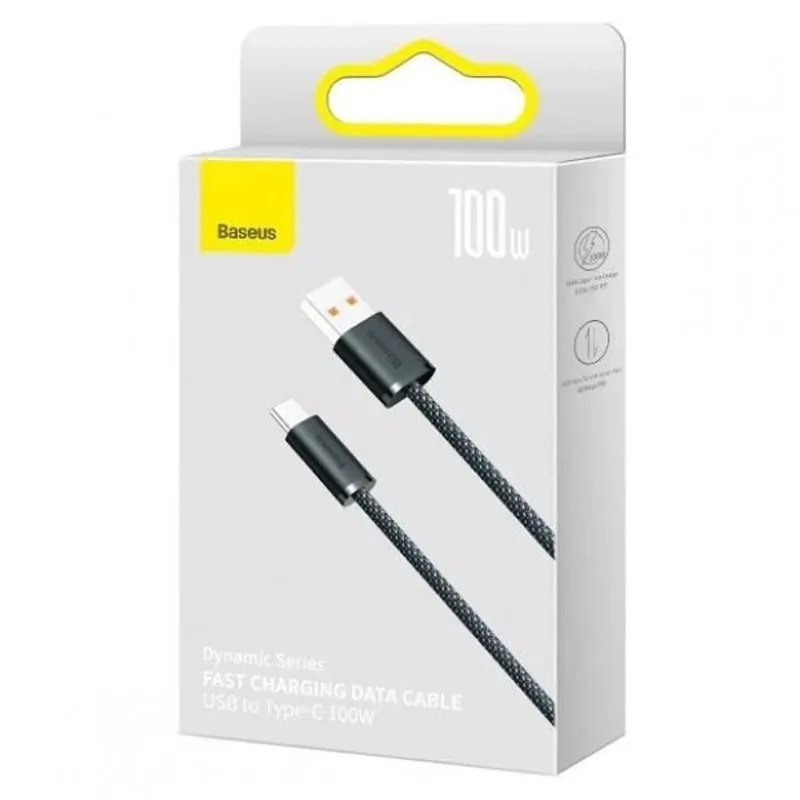 Дата кабель Baseus Dynamic Series USB to Type-C 100W Slate Gray — фото 3