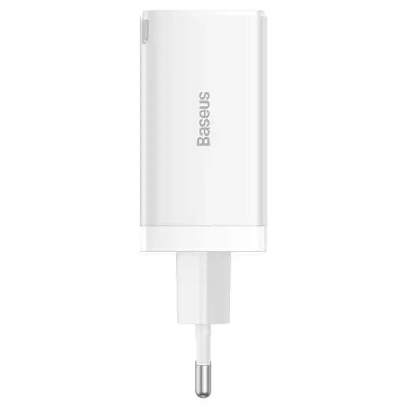 МЗП Baseus GaN5 Pro PD65W+QC3.0 + кабель Type-C to Type-C White — фото 2