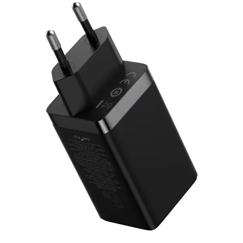МЗП Baseus GaN5 Pro PD65W+QC3.0 + кабель Type-C to Type-C Black — фото 4