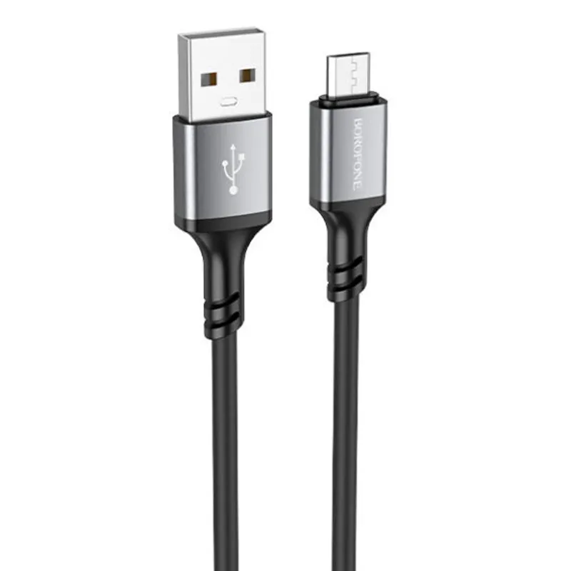 Дата кабель Borofone BX83 Famous USB to MicroUSB 2.4A Black