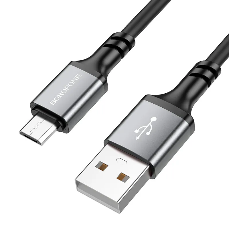 Дата кабель Borofone BX83 Famous USB to MicroUSB 2.4A Black — фото 2