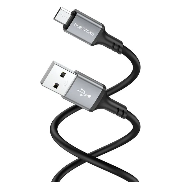 Дата кабель Borofone BX83 Famous USB to MicroUSB 2.4A Black — фото 3