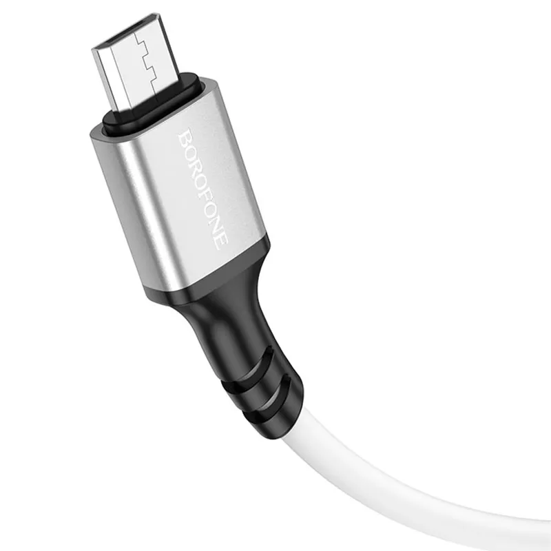 Дата кабель Borofone BX83 Famous USB to MicroUSB 2.4A White — фото 3