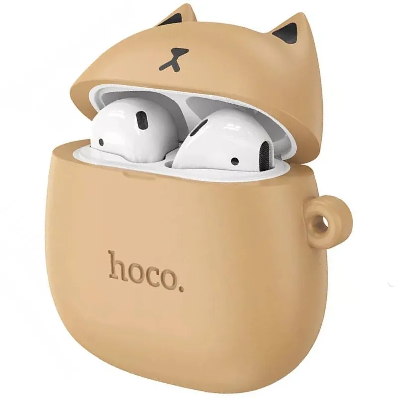 Бездротові TWS навушники Hoco EW45 Cat Case Caramel Cat