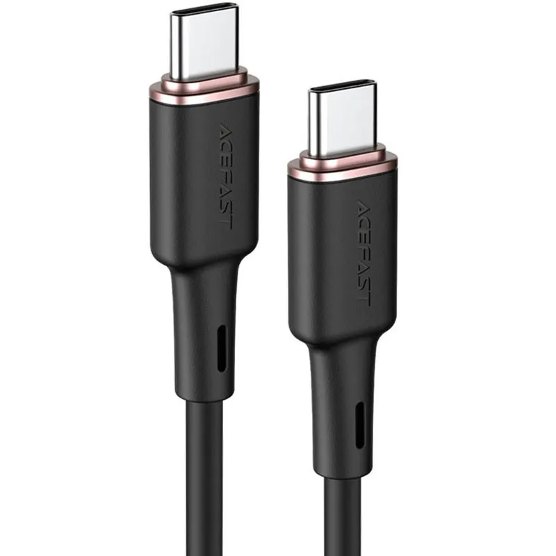 Дата кабель Acefast C2-03 USB-C to USB-C zinc alloy silicone Black