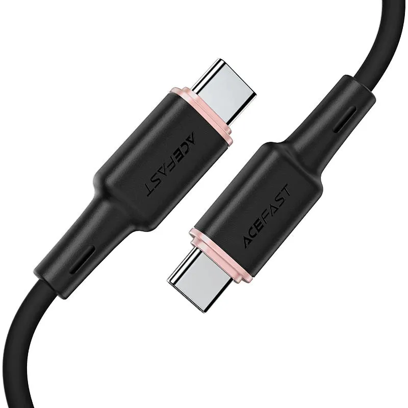 Дата кабель Acefast C2-03 USB-C to USB-C zinc alloy silicone Black — фото 2