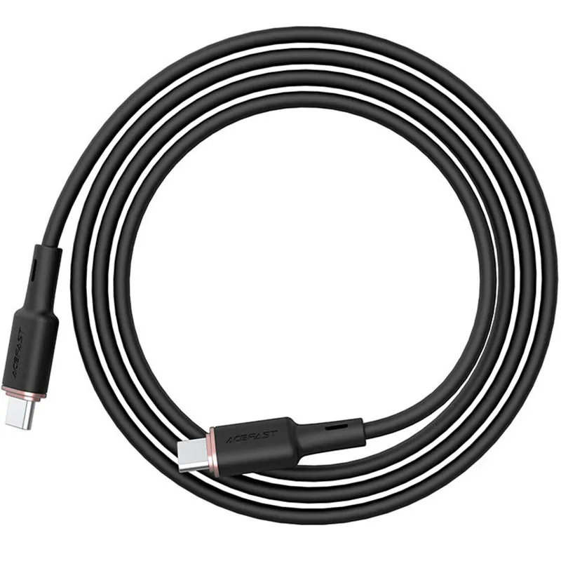 Дата кабель Acefast C2-03 USB-C to USB-C zinc alloy silicone Black — фото 3