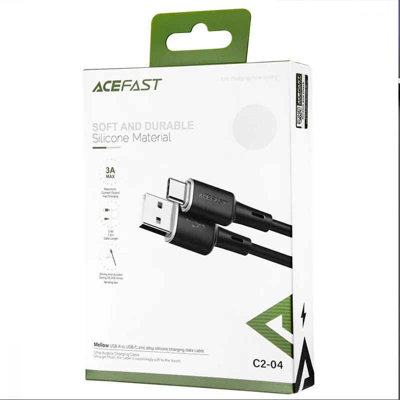 Дата кабель Acefast C2-04 USB to Type-C 3A Black — фото 5