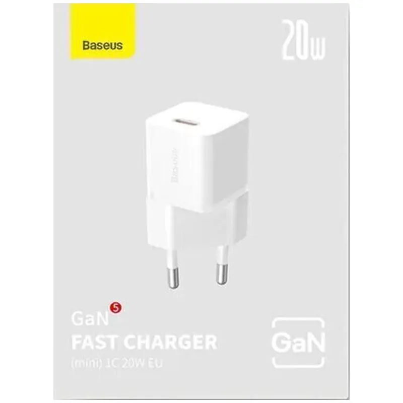 МЗП Baseus GaN5 Fast Charger PD20W White — фото 5