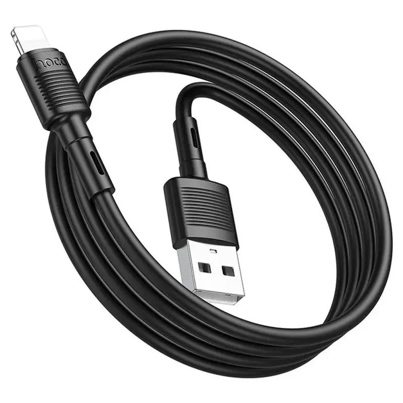 Дата кабель Hoco X83 Victory USB to Lightning Black — фото 3