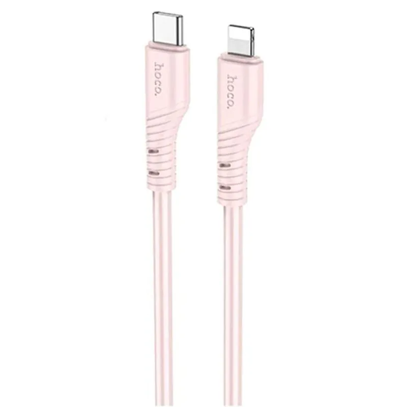 Дата кабель Hoco X97 Crystal color Type-C to Lightning 20W Light pink