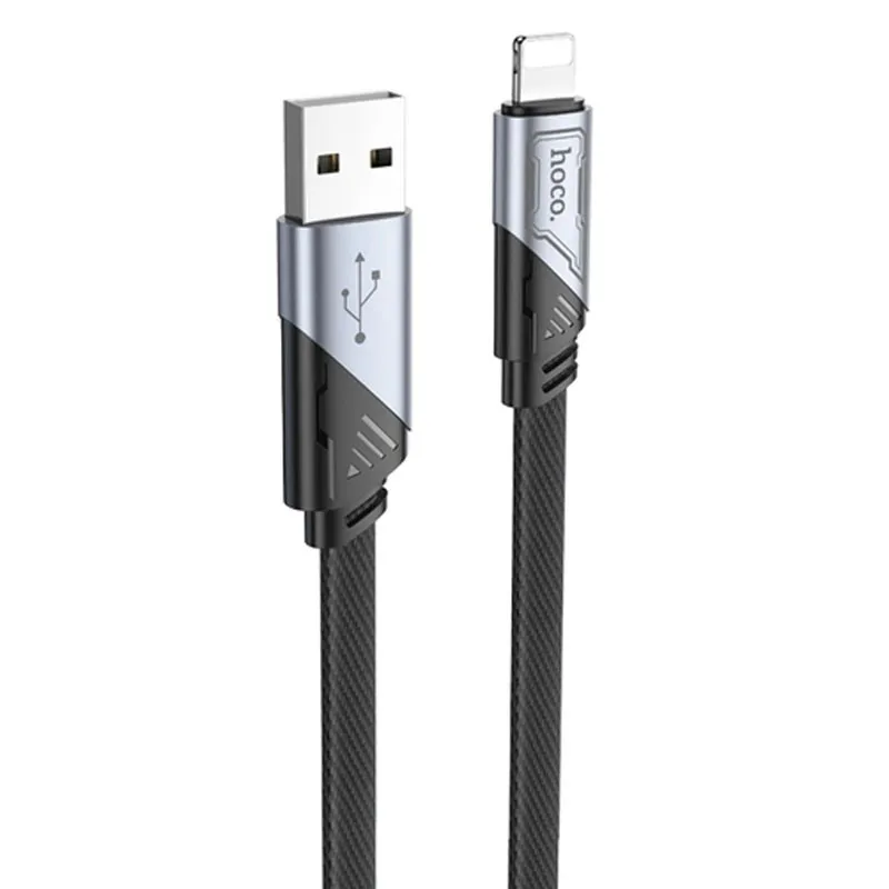 Дата кабель Hoco U119 Machine charging data USB to Lightning Black