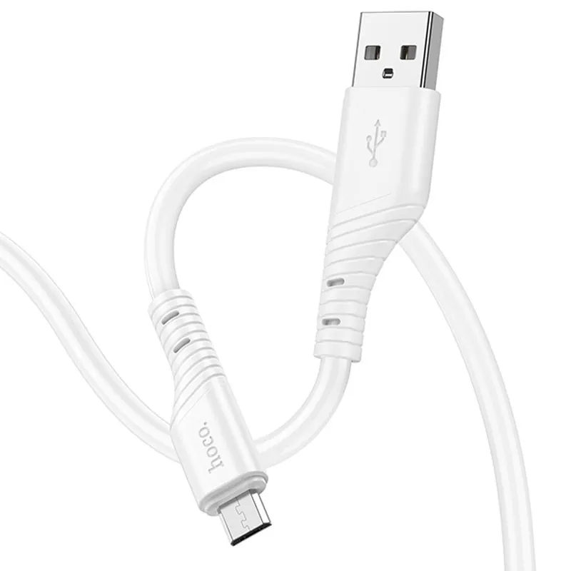 Дата кабель Hoco X97 Crystal color USB to MicroUSB White — фото 2