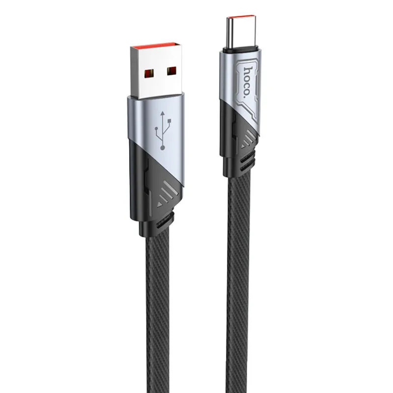 Дата кабель Hoco U119 Machine charging data USB to Type-C 5A Black