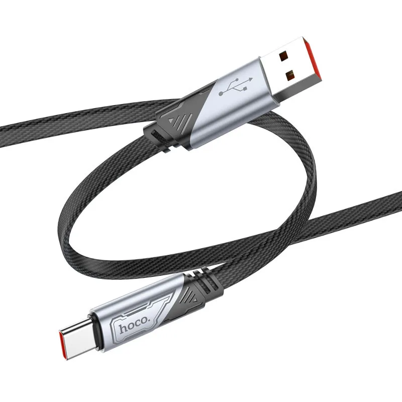 Дата кабель Hoco U119 Machine charging data USB to Type-C 5A Black — фото 2