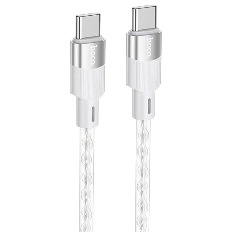 Дата кабель Hoco X99 Crystal Junction Type-C to Type-C 60W Gray