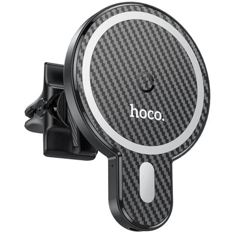Автотримач з БЗП Hoco CA85 Ultra 15W (air outlet) Black