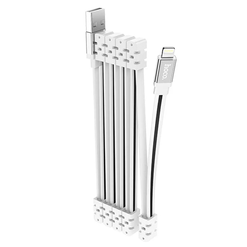Дата кабель Hoco U103 Magnetic Absorption USB to Lightning White