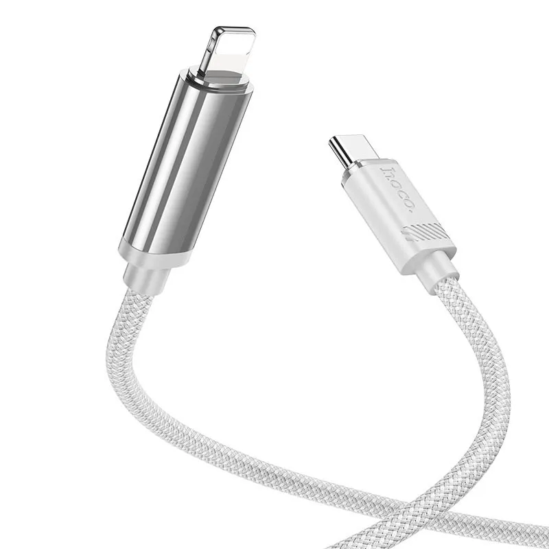 Дата кабель Hoco U127 Power Type-C to Lightning Silver / Gray — фото 2