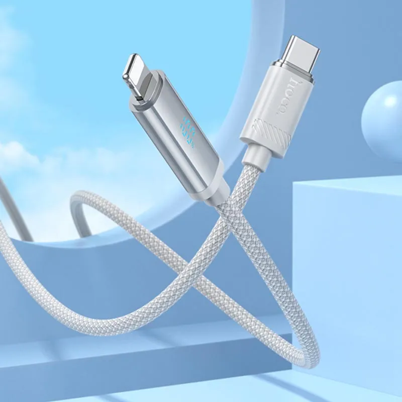 Дата кабель Hoco U127 Power Type-C to Lightning Silver / Gray — фото 3