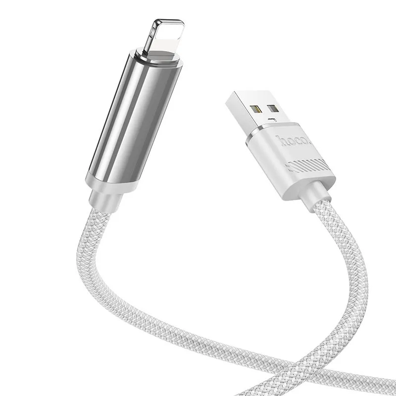 Дата кабель Hoco U127 Power USB to Lightning Silver / Gray — фото 2