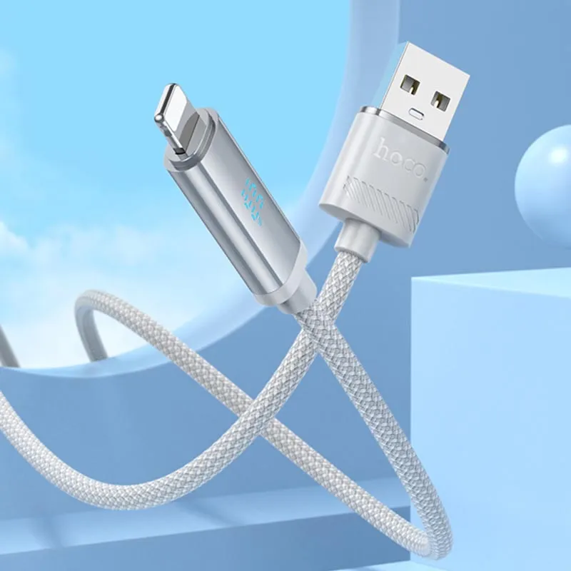 Дата кабель Hoco U127 Power USB to Lightning Silver / Gray — фото 3