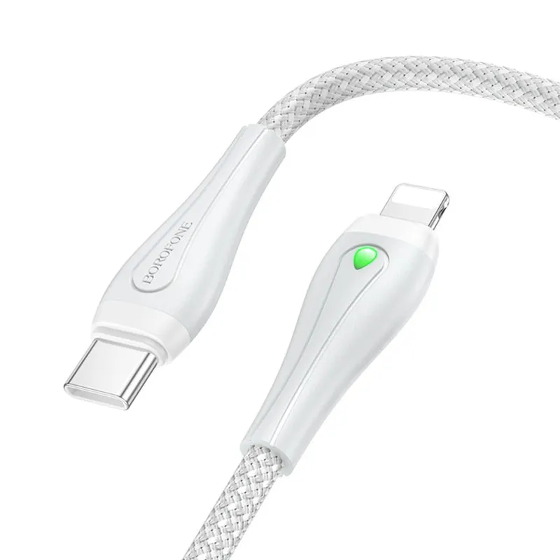 Дата кабель Borofone BX100 Advantage Type-C to Lightning 27W Gray